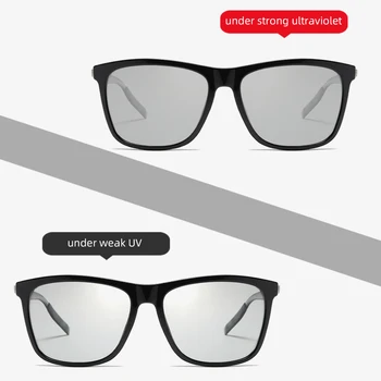 2022 Нови Фотохромичните Поляризирани Слънчеви Очила Мъжки Квадратни Класически Мъжки Слънчеви Очила Хамелеон Очила Мъжки Слънчеви Очила, Очила За Шофиране Изображение 2