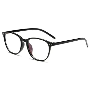 0 -1 -1.5 -2 -2.5 -3 -3.5 -4 -4.5 -5.0 -5.5 -6.0 Класически Очила За Късогледство С Нитове, Дамски Мъжки Черни Рамки За Очила Изображение 2
