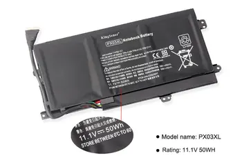 KingSener PX03XL Батерия за лаптоп HP Envy 14-K001Tx K031Tx K047Tx K128Tx M6-K010dx k022dx HSTNN-IB4P/LB4P TPN-C109/C110/C111 Изображение 2