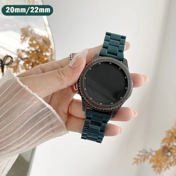 20/22 мм и Каишка от смола За Samsung Galaxy watch 4 classic 46 мм/42 мм/Active 2 40 мм/44 мм correa Gear S3 каишка за смарт часа Аксесоари