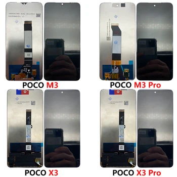 100% Тест Оригинален LCD дисплей с Сензорен екран Дигитайзер В Събирането и Без Рамка За Xiaomi Poco M3 X3 Pro Redmi 9T Note 8 9 9S 10 5G Изображение 2