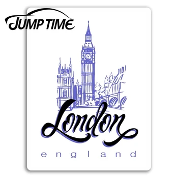 Jump Time for Лондон, Англия Винил Пътуване Великобритания Стикер за Лаптоп Багажа Броня Багажник на Стикер на Прозореца на Аксесоари за Автомобили