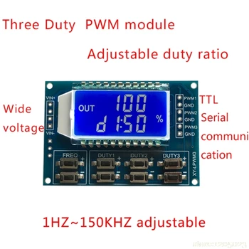 Генератор на сигнали PWM Честота на импулси на Работния Цикъл Регулируема Модул LCD дисплей 1 Hz-150 khz 3,3-30 На Модул Заплати PWM W315 Изображение 2