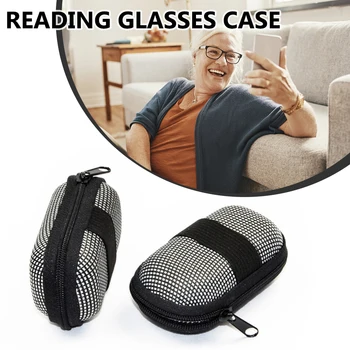 калъф за очила твърд Folding Glasses Case Waist Hanging Hard Sunglasses Eyeglass Container Meta Box Sunglasses Case Neutral
