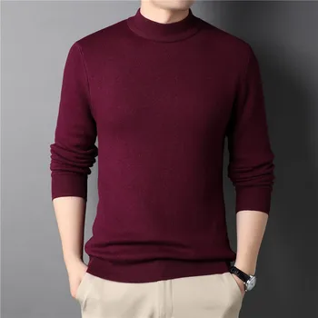 MRMT 2022 Маркова Новост За Мужчин's Вълнен Пуловер Половината Поло Пуловери За Мъже Възли мъжки Пуловери За Младежта Тънък Трикотаж Човек Пуловер Изображение 2